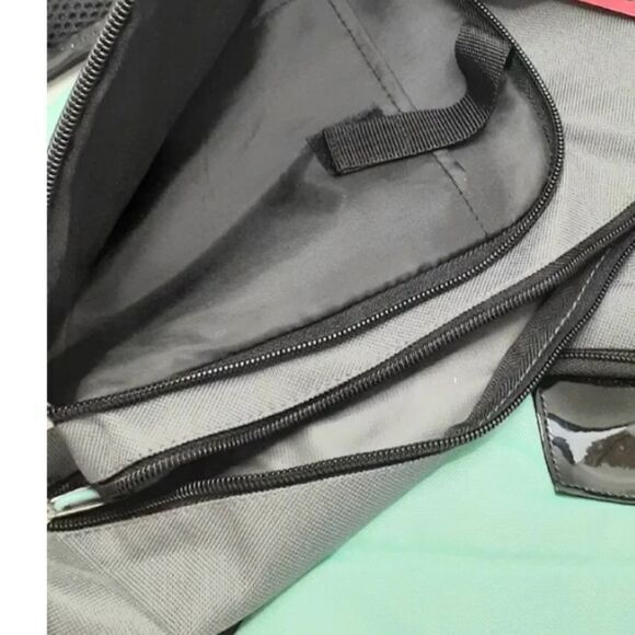 AB American Basics Sling Backpack Gray/Teal/Black Deluxe Organization & Comfort - Picture 7 of 8